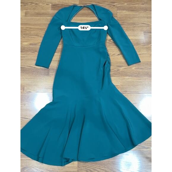 Sachin & Babi green Sharlize Asymmetric Cutout Midi Dress size 4 - Picture 6 of 15